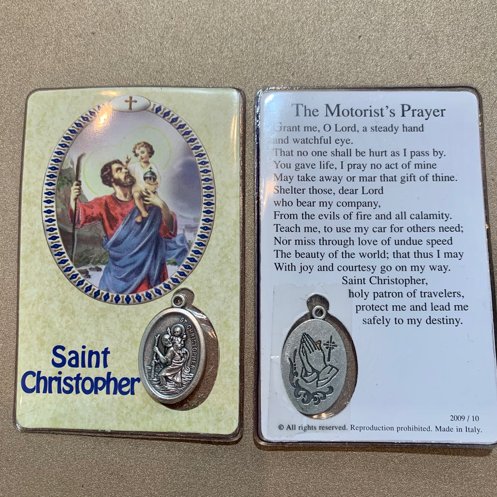 Healing Saints Prayer Cards with Medals
