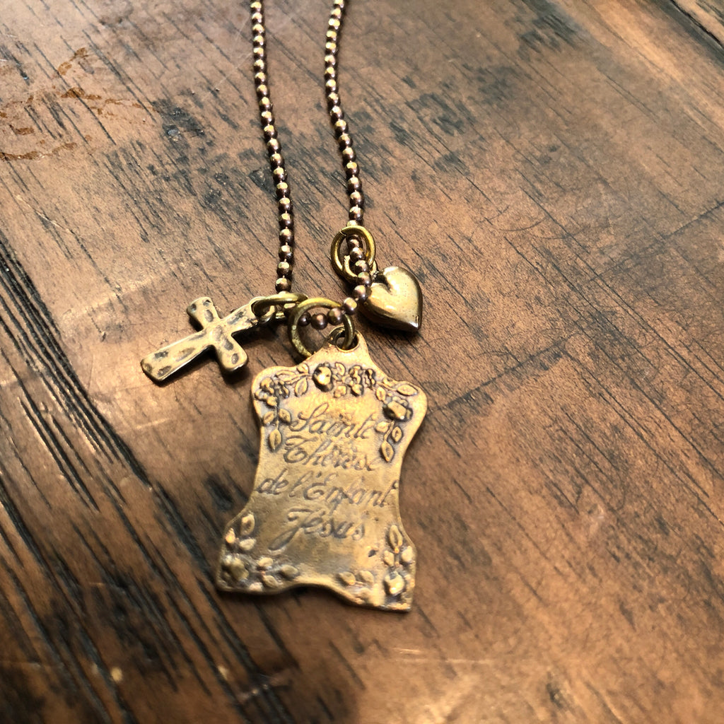 Bronze Saint Necklace