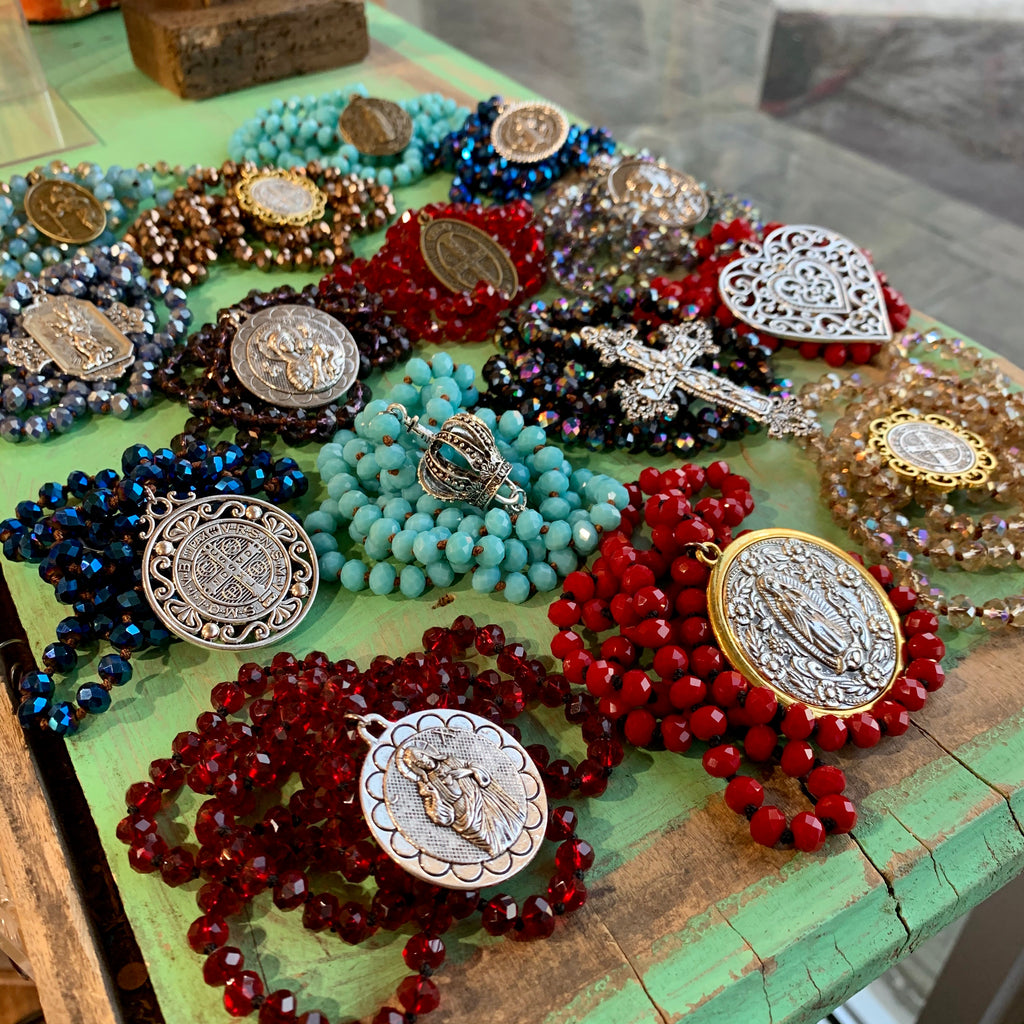 Long Crystal Faith Necklaces