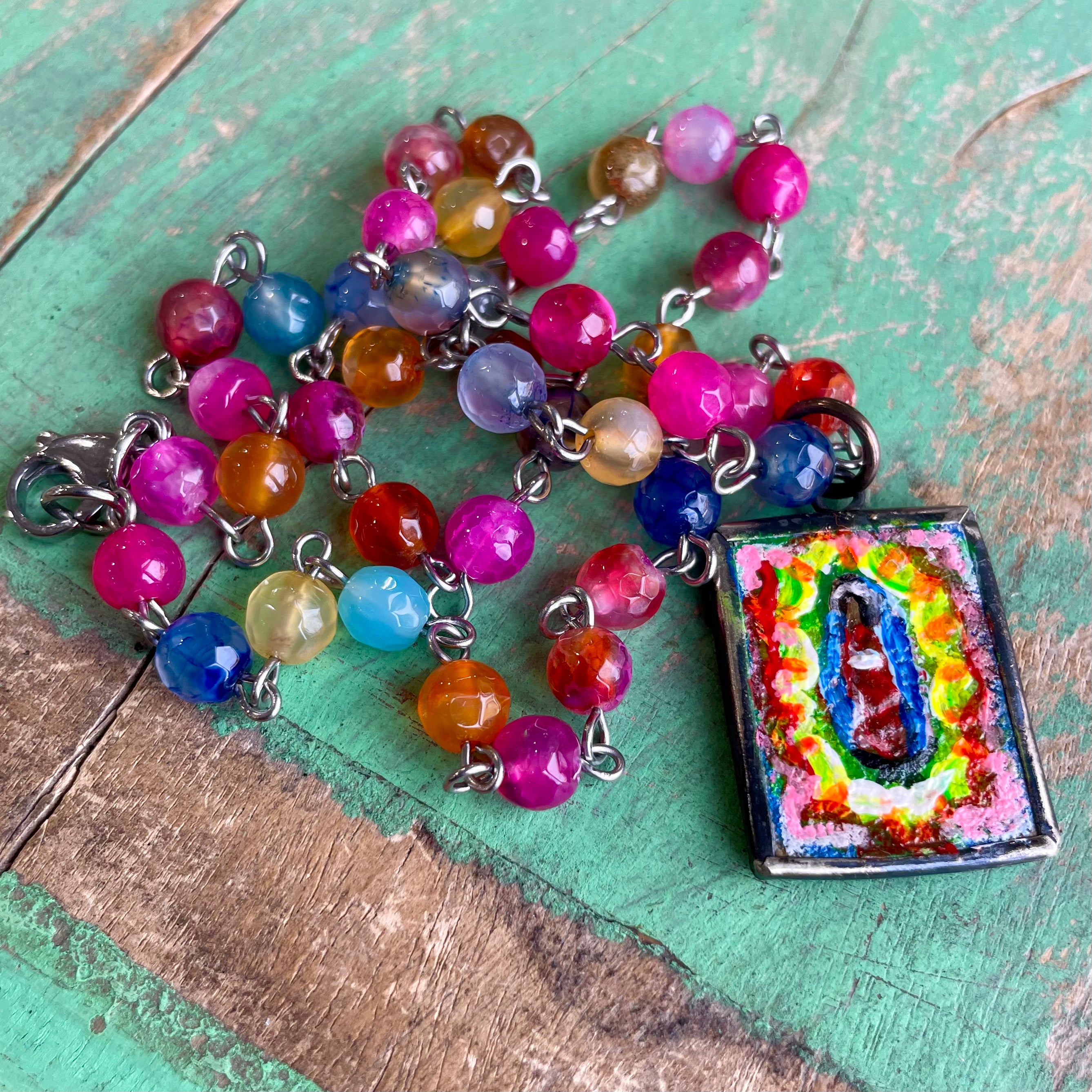 Lydia Rectangular Art Necklace