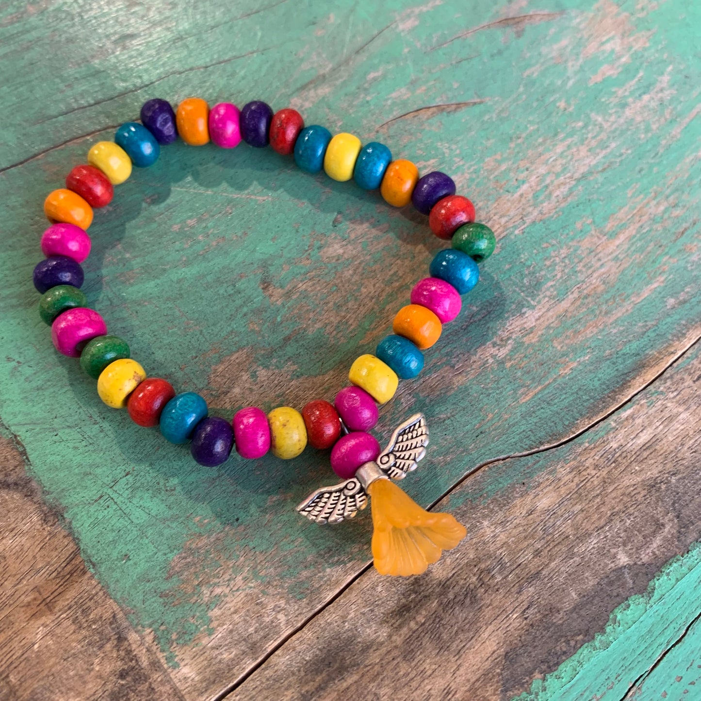 Girl’s Wooden Angel Bracelet