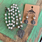 Silver Sacred Heart Pearls