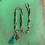 Five Way Cross Tassel Necklace