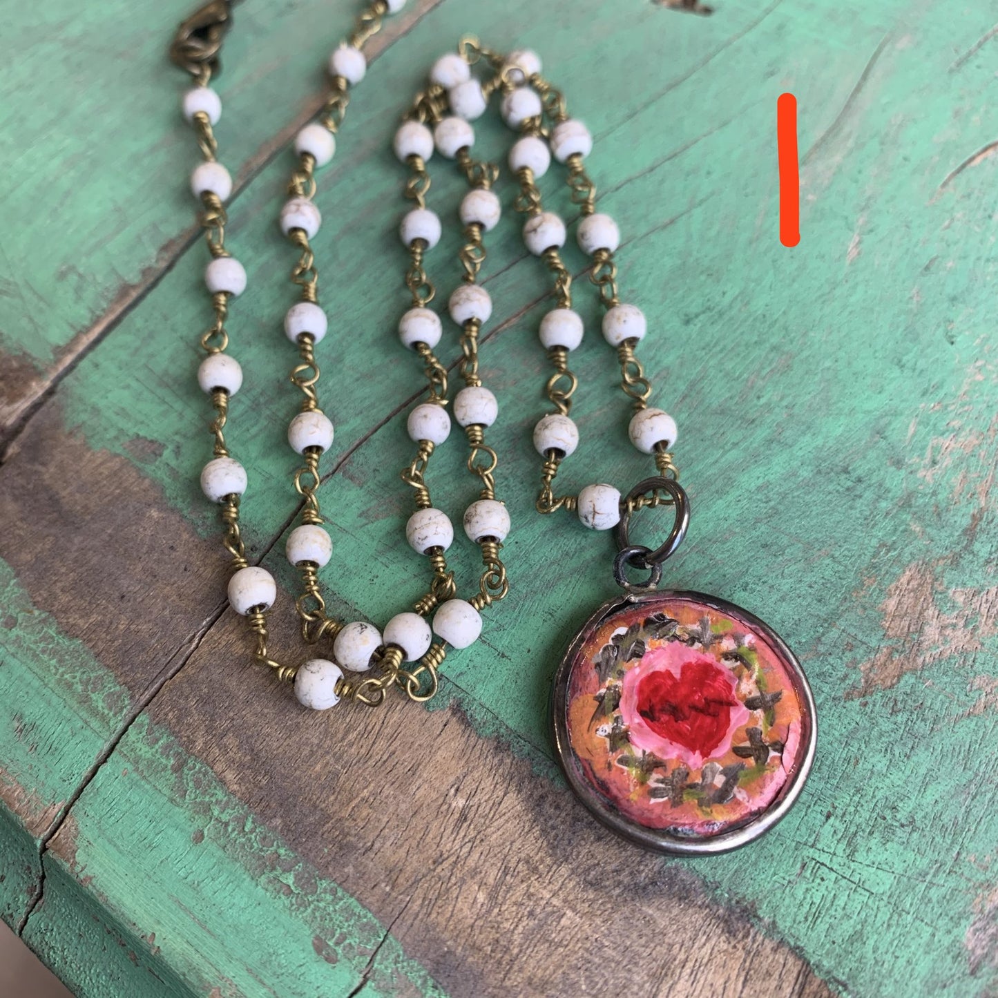 Lydia’s Round Sacred Heart Necklace