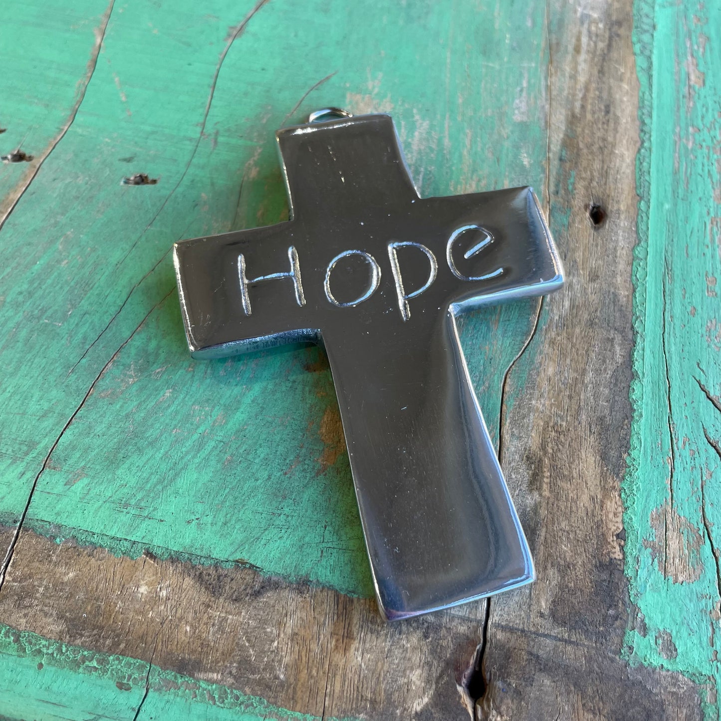 Faith, Hope, Love Pewter Crosses