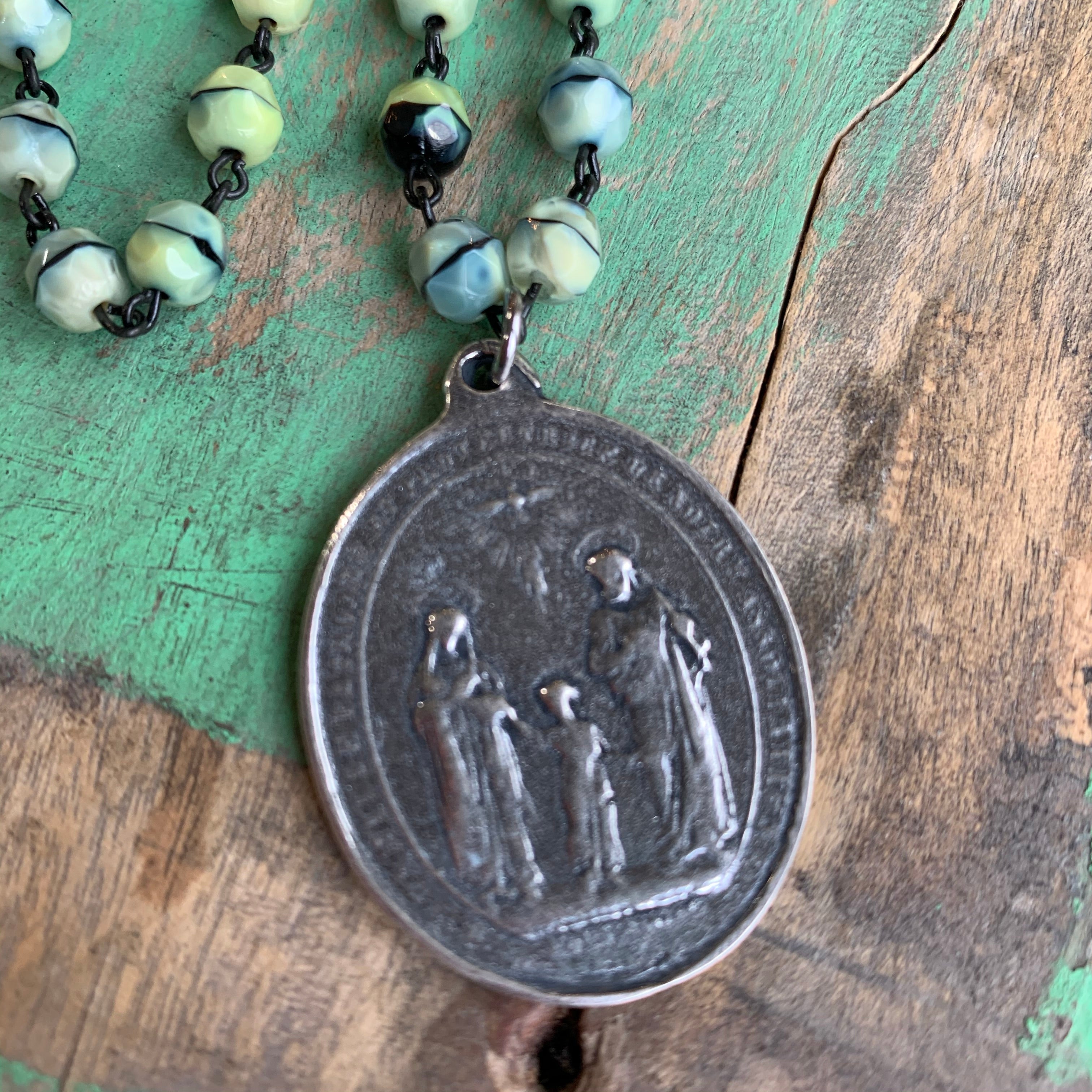 Green Tiger Eye Faith Necklace
