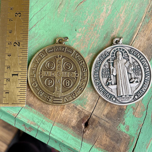 Big Italian Round St Benedict Medals