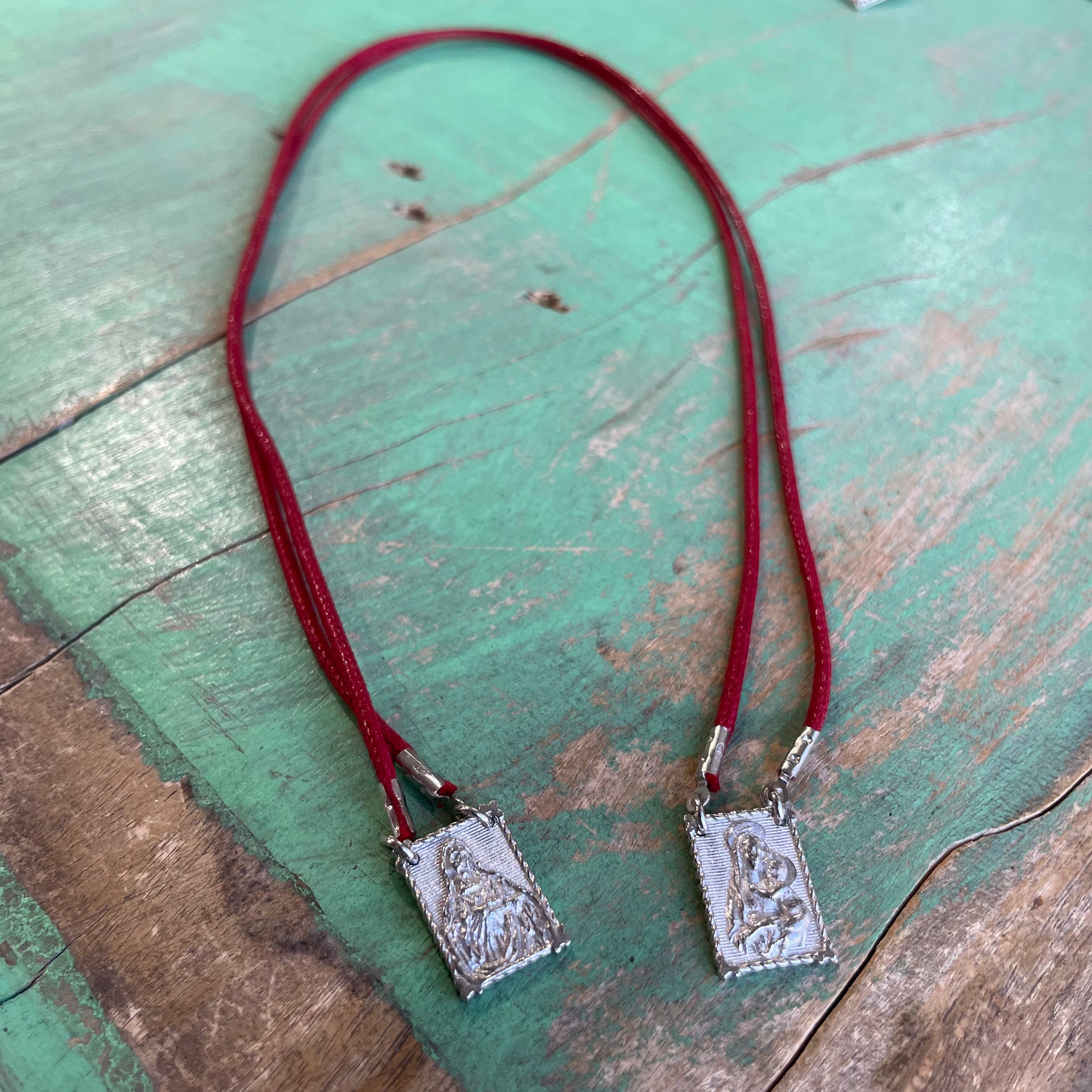 Sterling Silver Cord Scapular