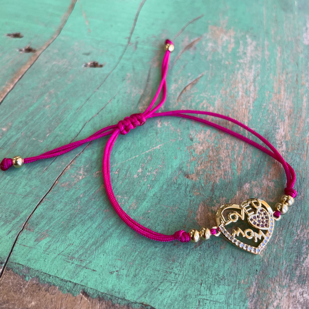 Love U Mom Adjustable Bracelet