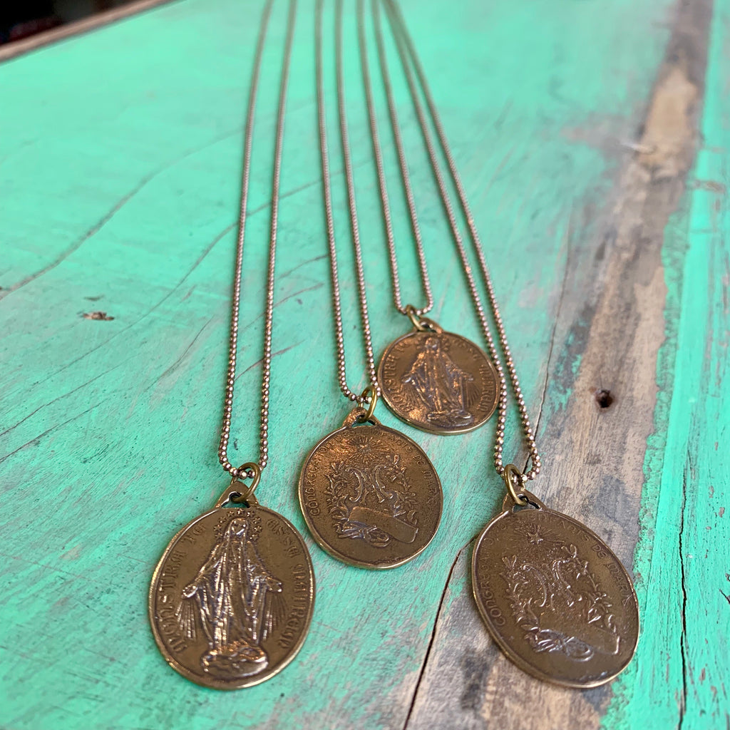 Bronze Saint Necklace