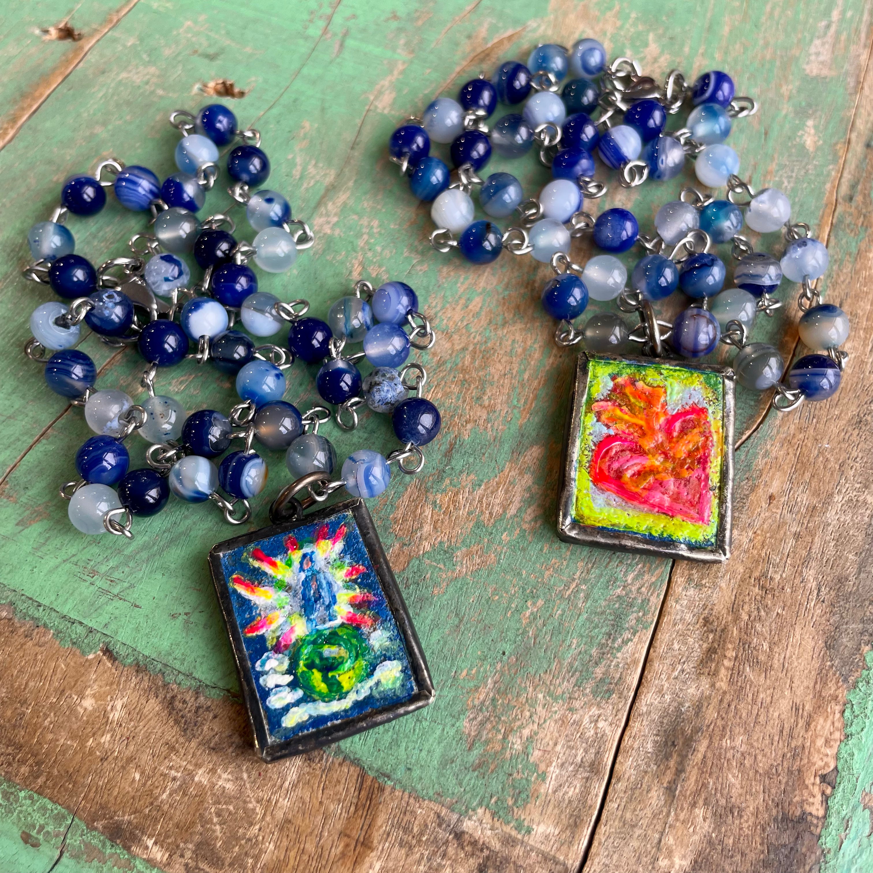Lydia Rectangular Art Necklace
