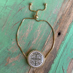 Mother of Pearl St. Benedict Adjustable Bracelet