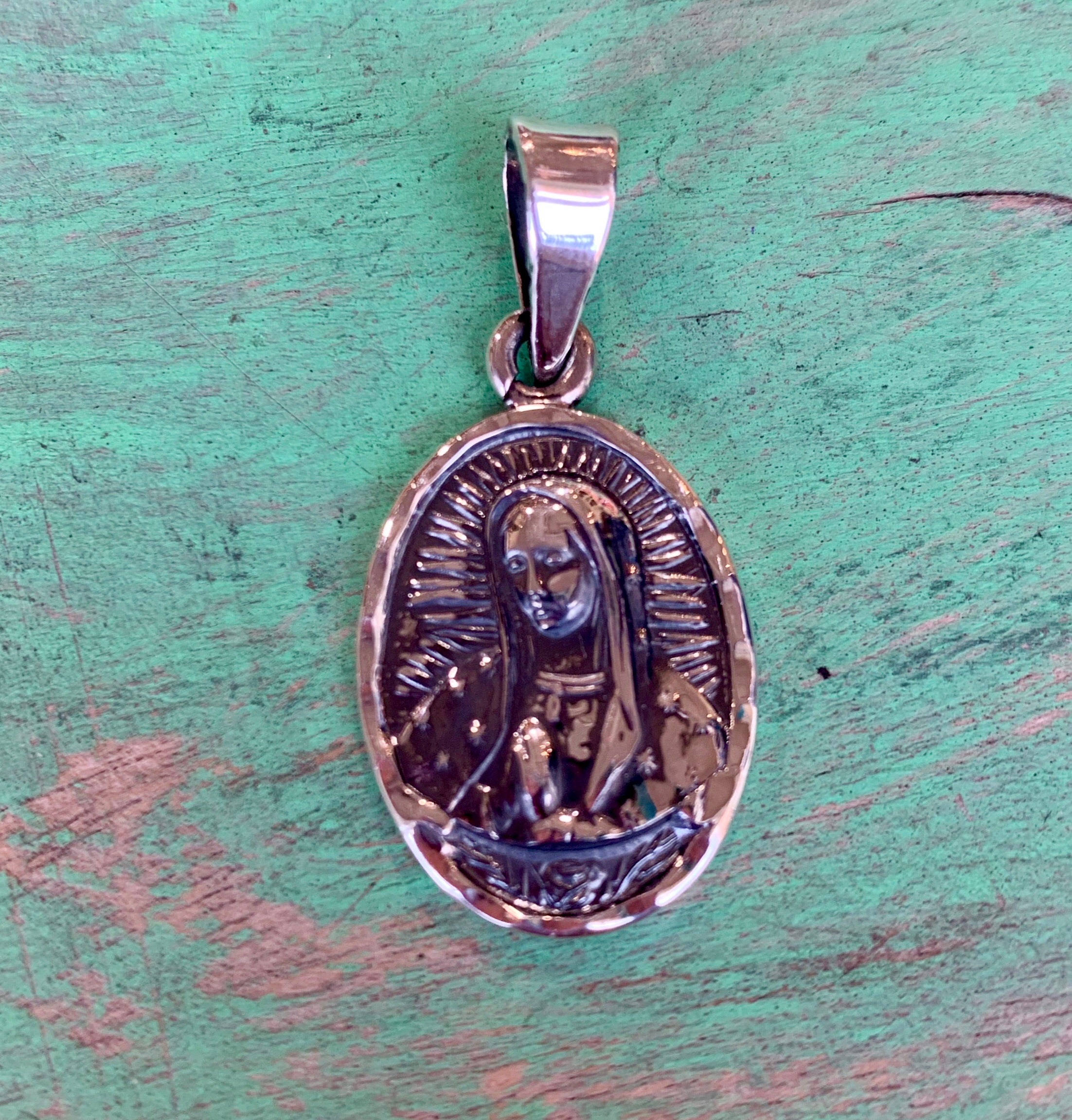 Our Lady of Guadalupe Oval Pendant