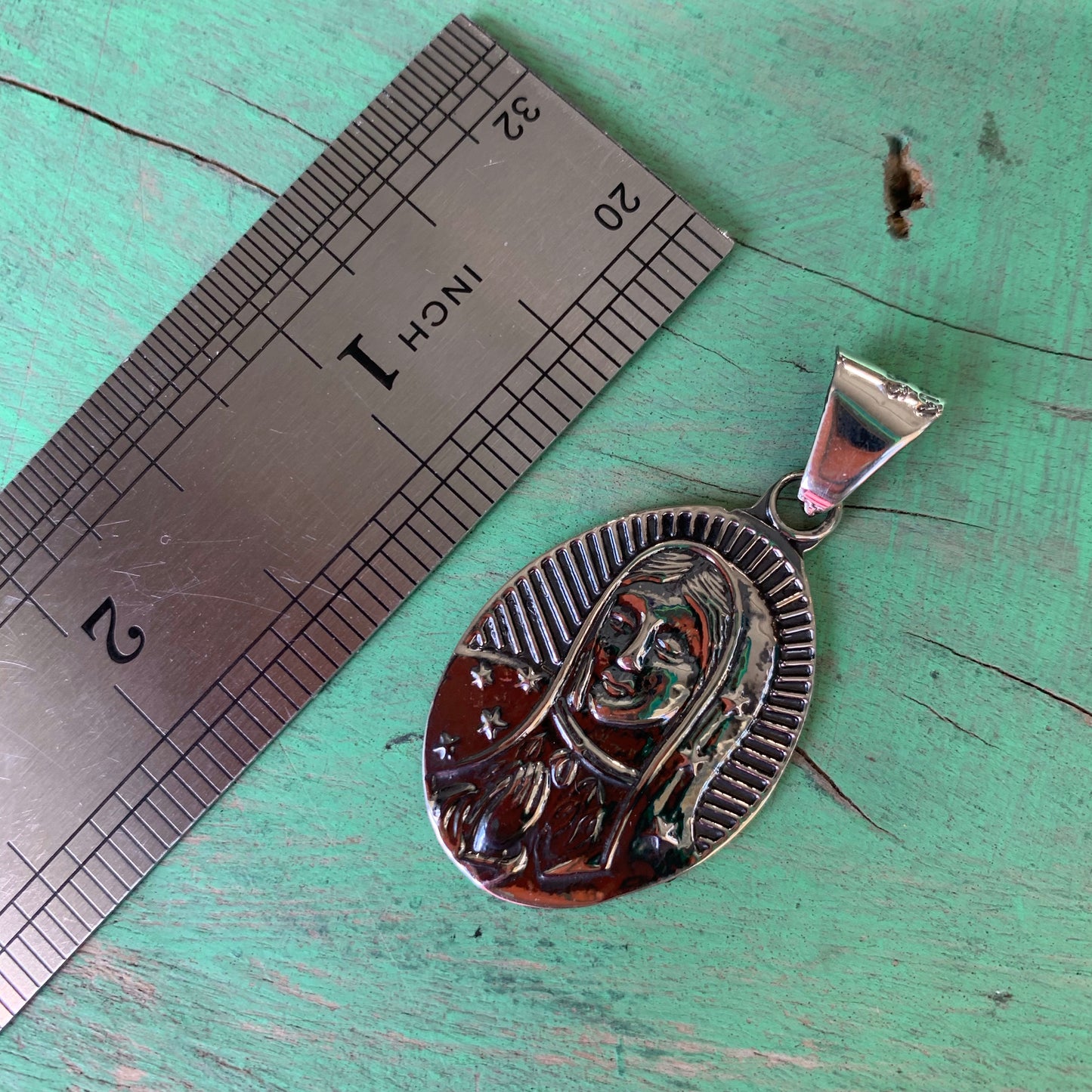 Our Lady of Guadalupe Oval Pendant
