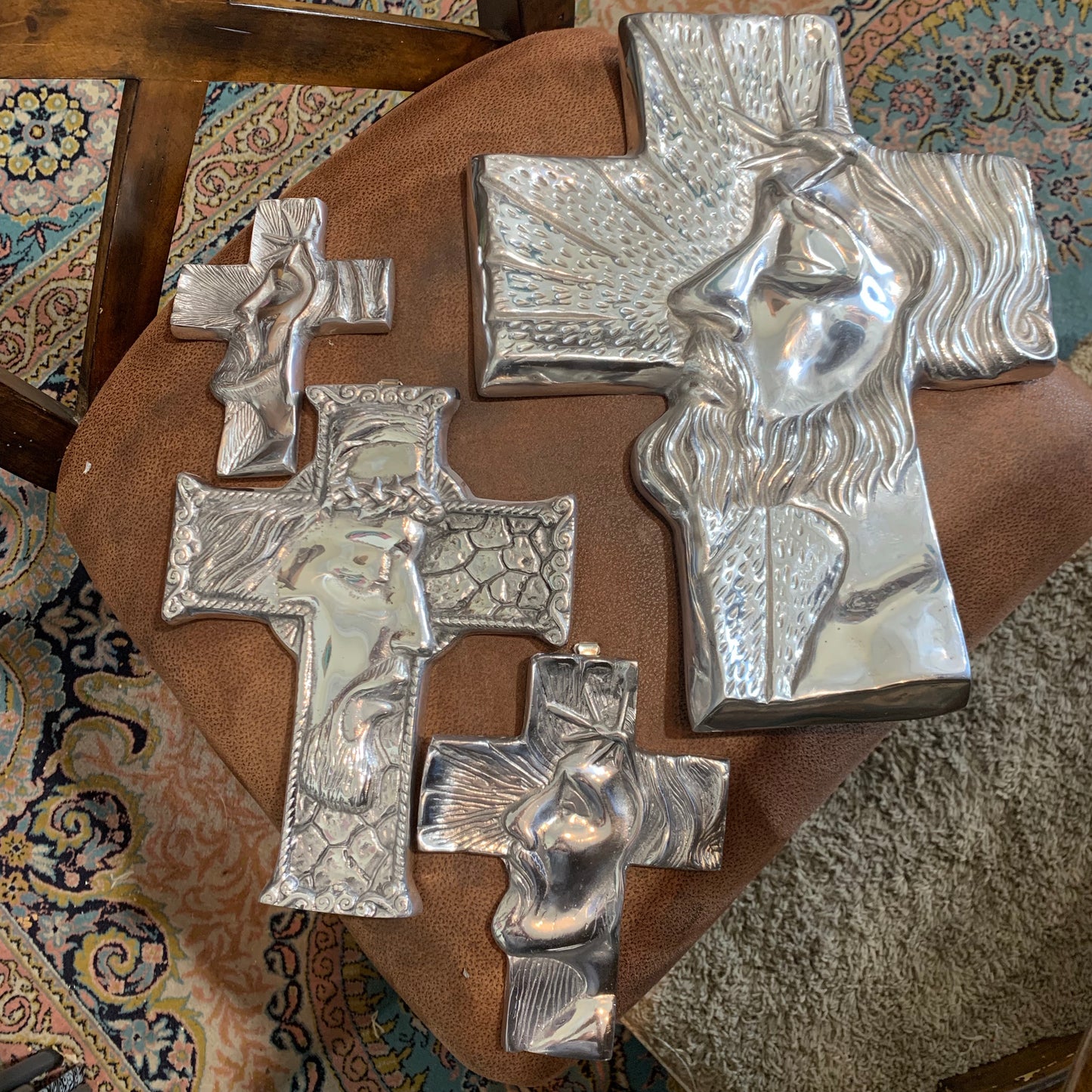 The Face of Jesus Pewter Cross