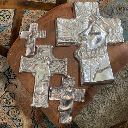 The Face of Jesus Pewter Cross