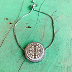 Mother of Pearl St. Benedict Adjustable Bracelet