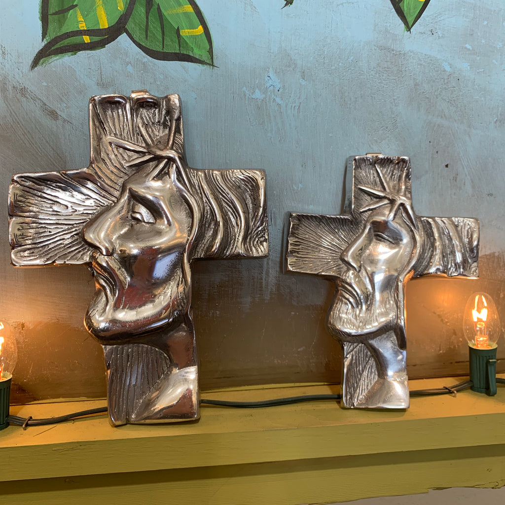 The Face of Jesus Pewter Cross