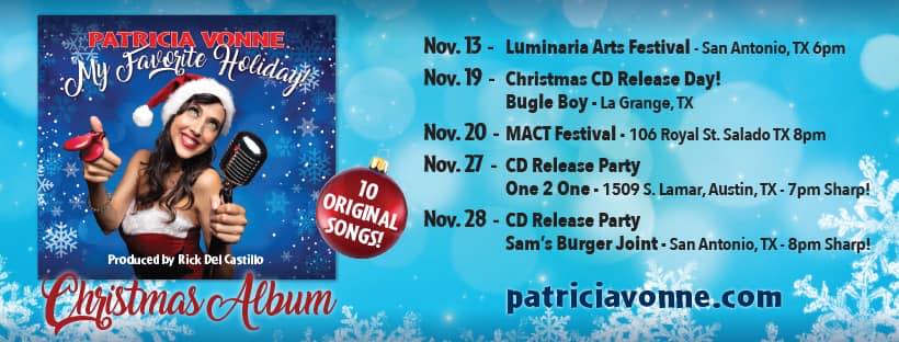 Patricia Vonne's "My Favorite Holiday" CD