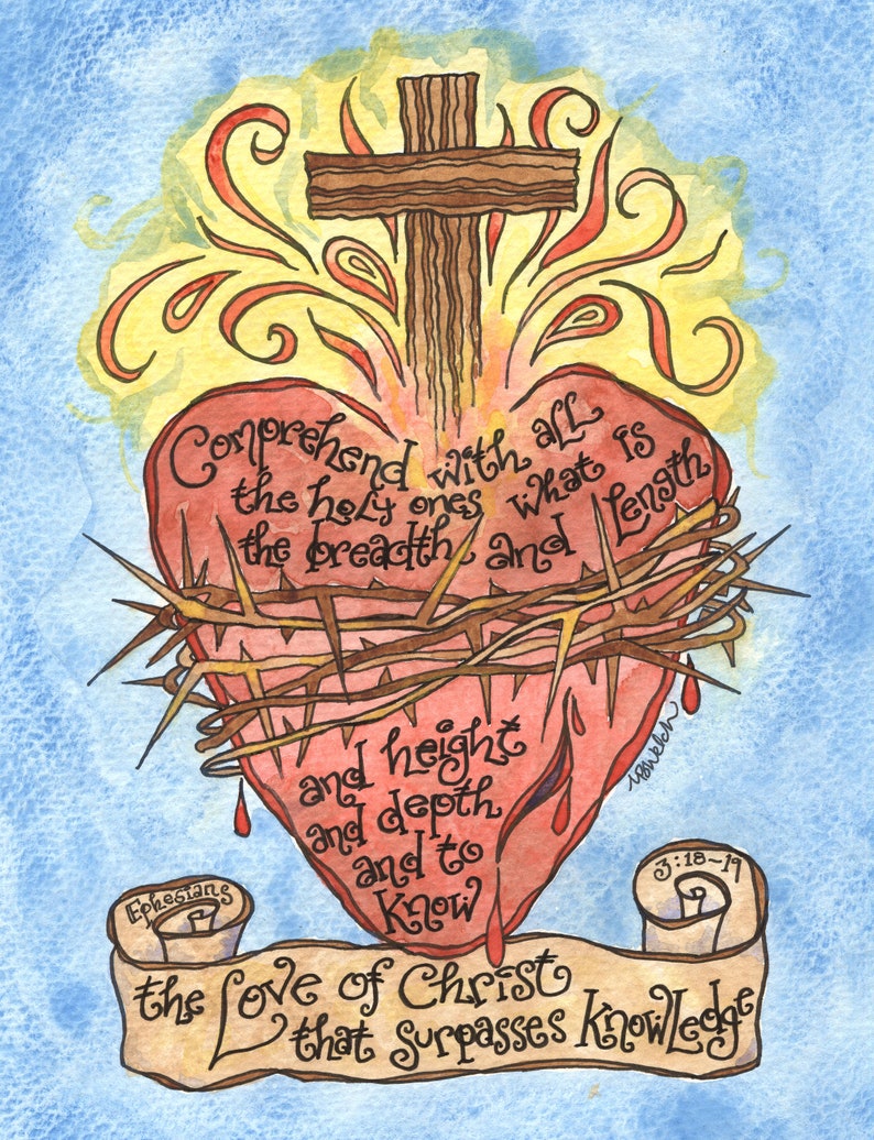 Sacred, Immaculate and Chaste Hearts Artwork