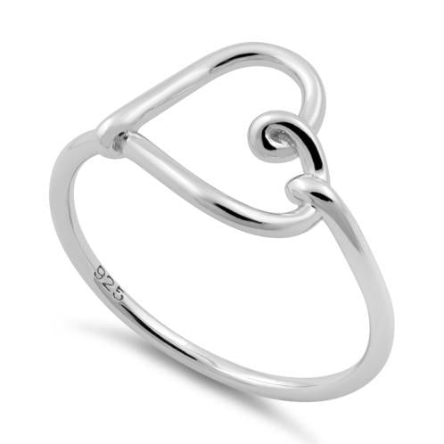 Sterling Silver Heart Knot Ring