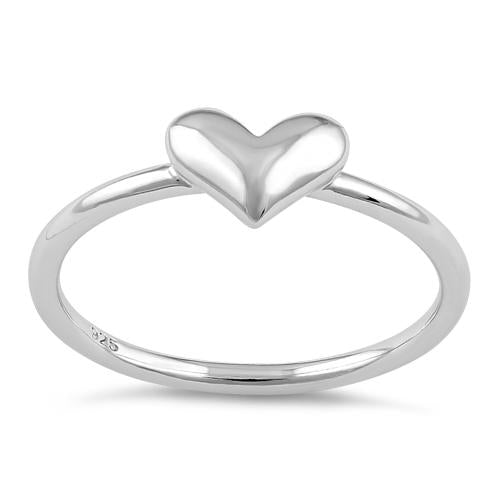 Sterling Silver Puffy Heart Ring