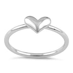 Sterling Silver Puffy Heart Ring