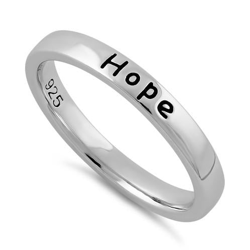 Faith Hope Love Sterling Silver Band Ring