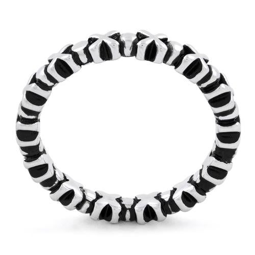 Sterling Silver X and O Stackable Ring