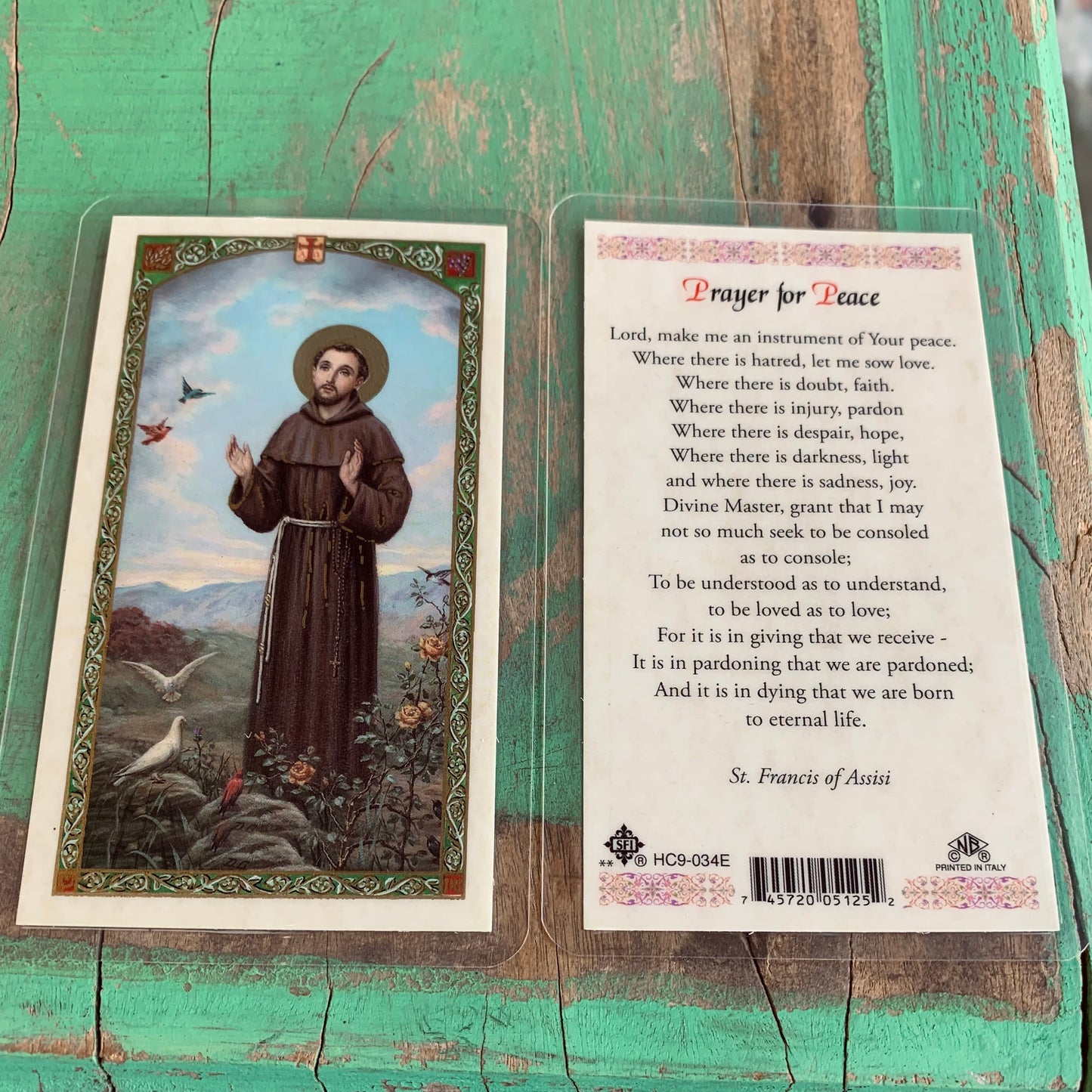 Laminated Prayer Card
