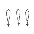 Big Wood Bead Rosary Inspired Decor